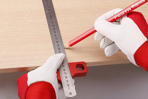 Měřítko FESTA nerezové 300mm s magnetickým posuvným dorazem s uhly 90°/45°