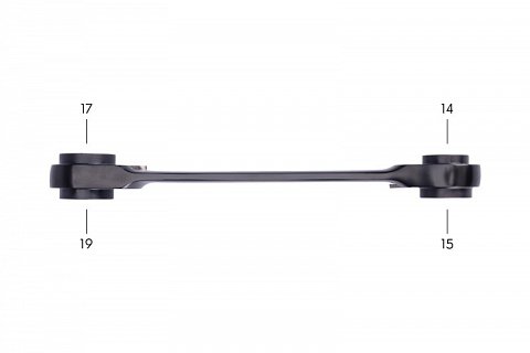 Ráčnový klíč CrV 14/15/17/19, 72T, FESTA Industry