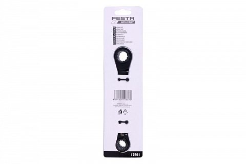 Ráčnový klíč CrV 14/15/17/19, 72T, FESTA Industry
