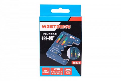 Univerzální tester baterií WESTBERG C/AA/AAA/D/N/9V