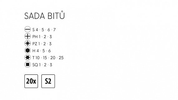 Sada bitů CrV 20ks