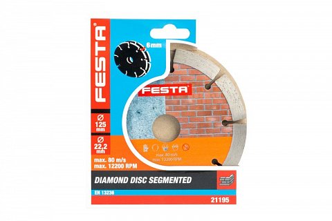 Kotouč diamantový FESTA segment dvojitý 125x6x22.2mm