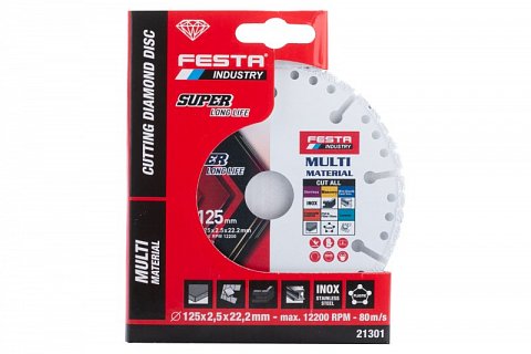 Kotouč diamantový FESTA INDUSTRY univerzální 125x1.5x22.2mm