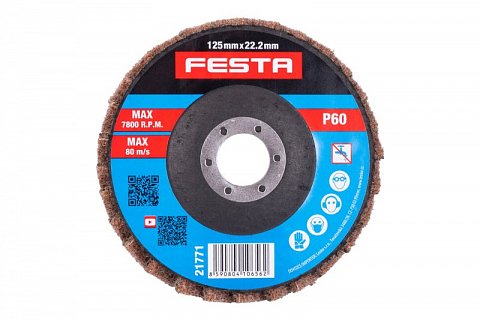 Kotouč brusný korundový lamelový FESTA 125mm/22.2mm P60 HRUBÝ