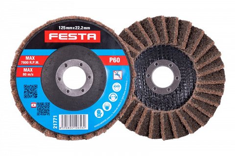 Kotouč brusný korundový lamelový FESTA 125mm/22.2mm P60 HRUBÝ