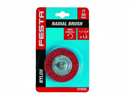 Kartáč rotační radiální FESTA nylon 50mm stopka