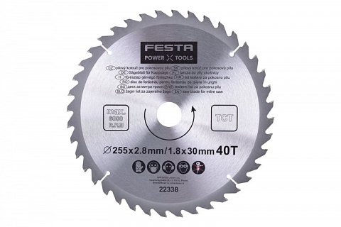 Kotouč pilový FESTA SK 255/2,8/30mm 40T
