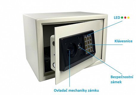 Trezor s elektronickým zámkem 350x250x250mm