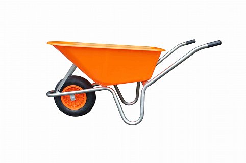 Lehké zahradní kolečko - nafukovací kolo - 100kg – oranžové