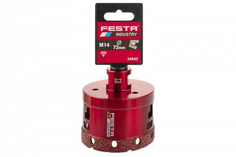 Korunka vykružovací diamantová 72mm M14 FESTA INDUSTRY