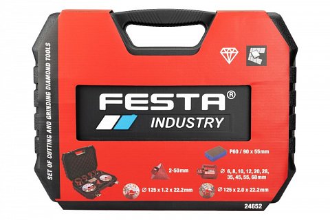 Sada vykružovacích diamantových korunek a kotoučů FESTA INDUSTRY 13ks