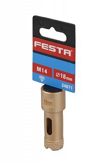 Korunka vykružovací FESTA diamantová 18mm M14