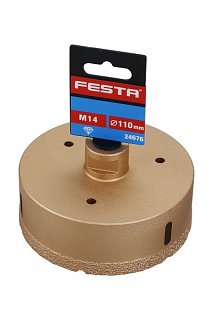 Korunka vykružovací FESTA diamantová 110mm M14