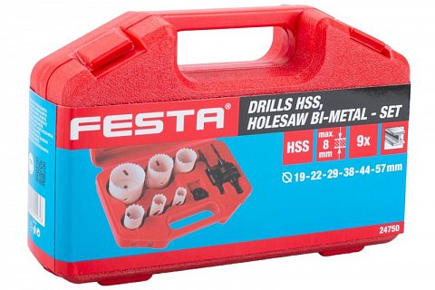 Sada vykružovací korunky FESTA BI-METAL 9ks
