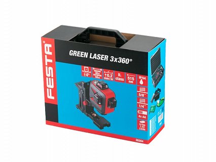 Laser křížový zelený FESTA 3x360