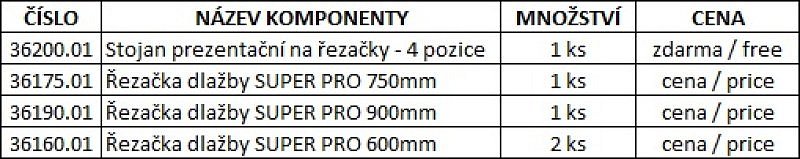 Stojan prezentační na řezačky SUPER PRO (osazený) !OBJ!