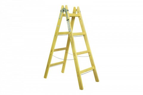 Štafle dřevěné PROFI, 4 příčky, L = 136,5 cm