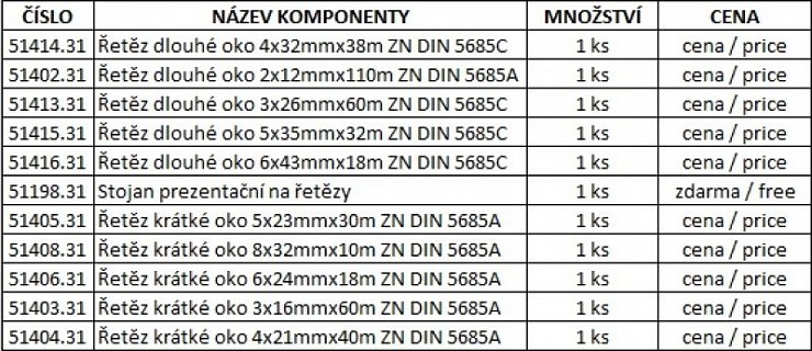 Stojan prezentační na řetězy(osazený)!OBJ!