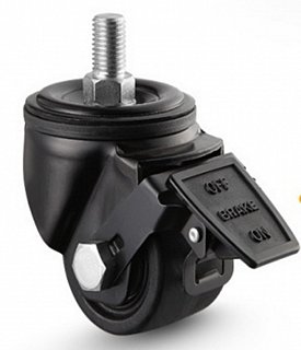 Nízkoprofilové pojezdové kolečko - AR621.A15.050 black závit M16x25
