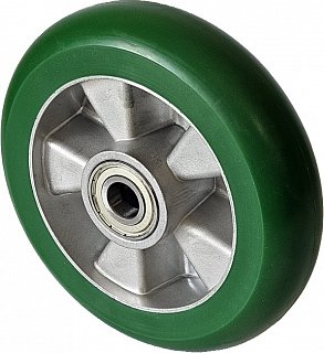 Samostatné polyuretanové pojezdové kolo - B90.160x50/60-20 SOFT GREEN CONVEX