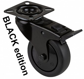 BLACK edition otočné s brzdou 75mm