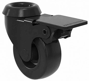 Otočné kolečko s brzdou Black ASW121.A80.050
