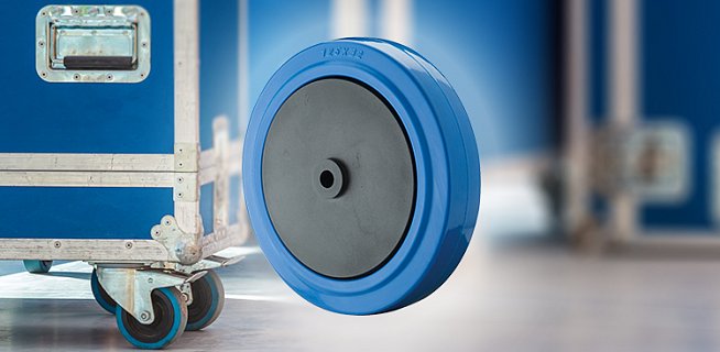 SADA Gumová kolečka modrá SOFT - průměr 80mm - 2ks otočné 2ks otočné s brzdou - AKCE