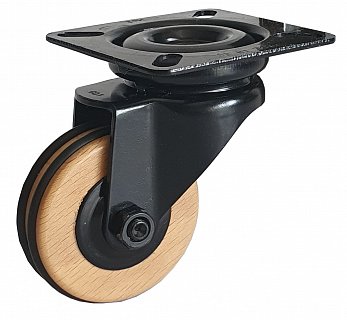 Designové kolečko WOOD otočné průměr 50mm