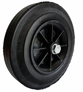 Kolečko pro kompresory 200mm s oskou gumové černé