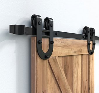 SADA Kování pro posuvné dveře HISTORIK 4 (2ks závěsů + lišta 2m)