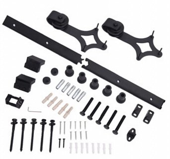 SADA Kování pro posuvné dveře HISTORIK 7 (2ks závěsů + lišta 2m)