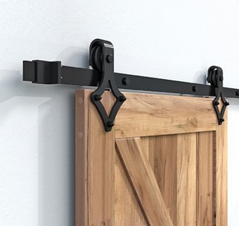 SADA Kování pro posuvné dveře HISTORIK 7 (2ks závěsů + lišta 2m)