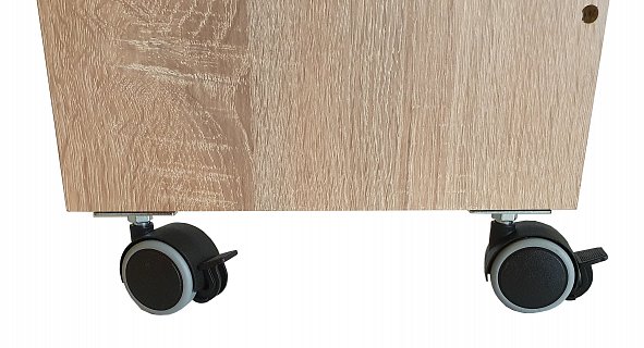 Nábytkové kolečko pro lamino desky - otočné gumové 50mm s brzdou