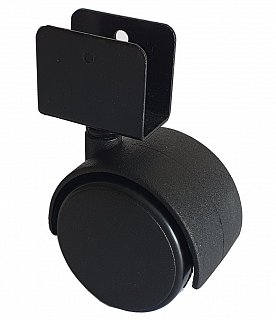 Nábytkové kolečko pro lamino desky - ČERNÉ otočné 50mm