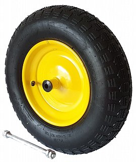 Náhradní pro zahradní kolečko kluzné s oskou - 400mmx100/115-12 žluté