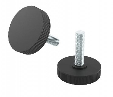 Stavitelná nožka plastová s vroubkovanou základnou SF70-901-29M8x16