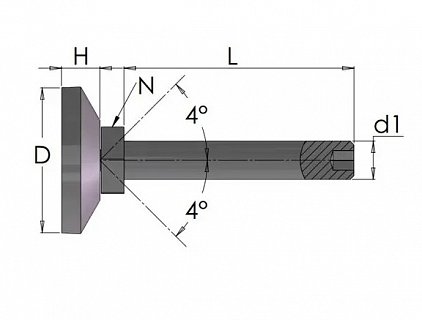 Stavitelná nožka plastová s kloubem SF80-901-38M12x50