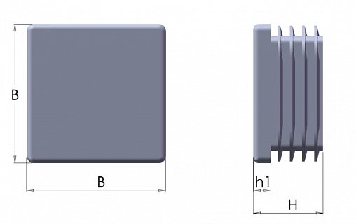 Záslepka plastová do jeklu TP-601-40x40