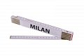 Metr skládací 2m MILAN (PROFI,bílý,dřevo)