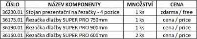 Stojan prezentační na řezačky SUPER PRO (osazený) !OBJ!