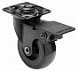 Otočné kolečko s brzdou Black ASW120.A80.050