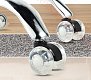 SET 5ks - Kolečka pro židle PRŮHLEDNÉ průměr 50mm - čep 11mm