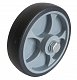 Kolečko pro kompresory 125mm s oskou gumové šedé