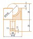 Kuličková jednotka 19mm - 50kg na šroub M8x20