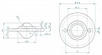 Kuličková jednotka přírubová NYLON 16mm
